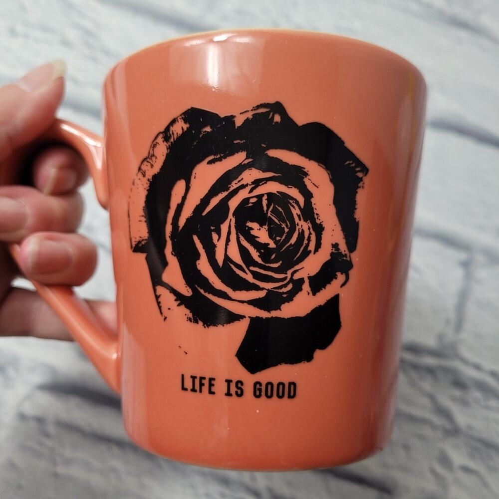 Life is Good Rose Oversized Mug